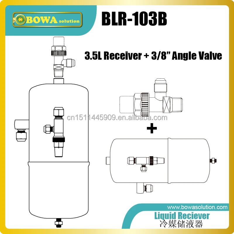 9.6l Liquid Refrigerant Reservoirs Is Compatible With Different Relief Valves And Service Valves