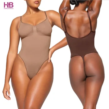 Strong Compression Cinches Smooths Tummy Control Shapers Corset Seamless Sculpt Thong Bodysuit Shapewear