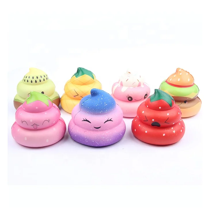 
 Детские Веселые коллекционные игрушки с индивидуальным дизайном, сжималки для снятия стресса различных цветов, медленно восстанавливающие форму, какашки  