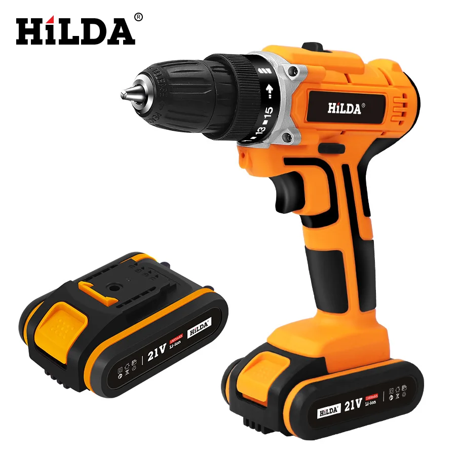 21v Cordless Screwdriver Electric Drill 