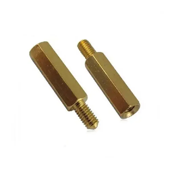 Sujetador personalizado de precisión macho hembra, separador hexagonal roscado, acero al carbono, zinc