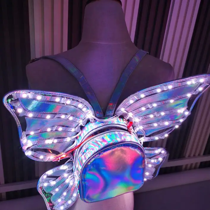 LED Luminous Butterfly Wings Backpack - Perfect for Parties display picture 2