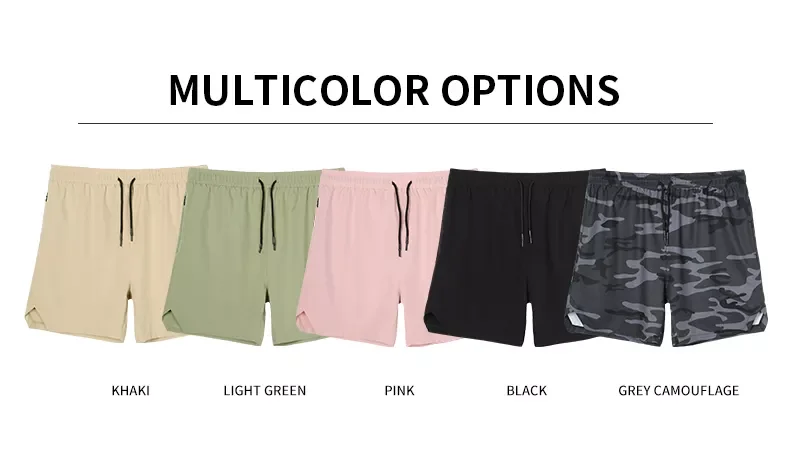Short en Polyester pour hommes, séchage rapide, respirant, entraînement actif, exercice, Jogging, cyclisme, course à pied, 129_voghion.com