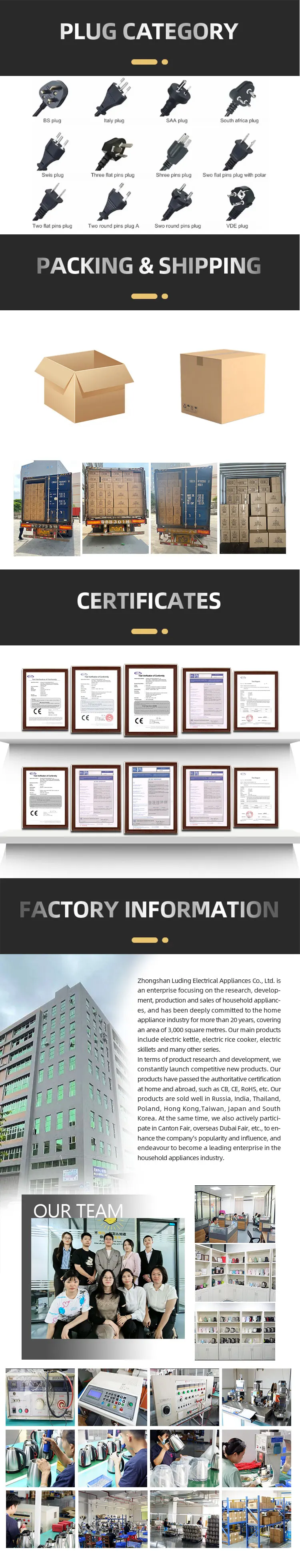 2023 Hot Sale 1.8l Electric Kettle Stainless Steel Home Appliance Tea