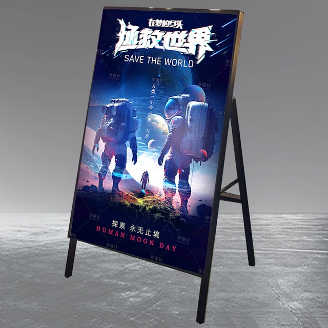 Outdoor floor advertising Light shelf LED poster Aluminum frame LED photo display light box