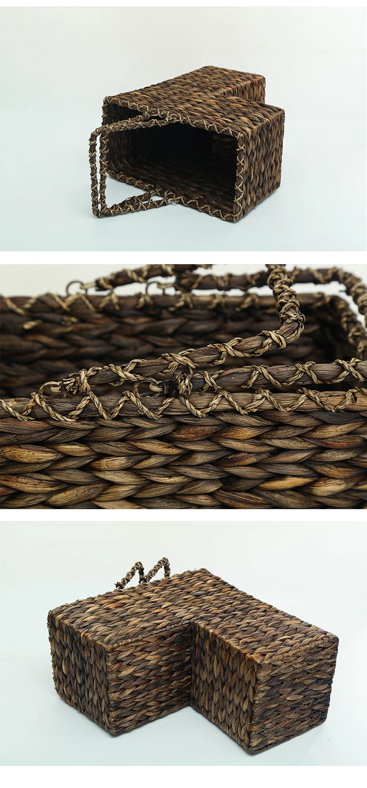 Wholesale Handmade Woven Water Hyacinth Stair Step Storage Basket Buy