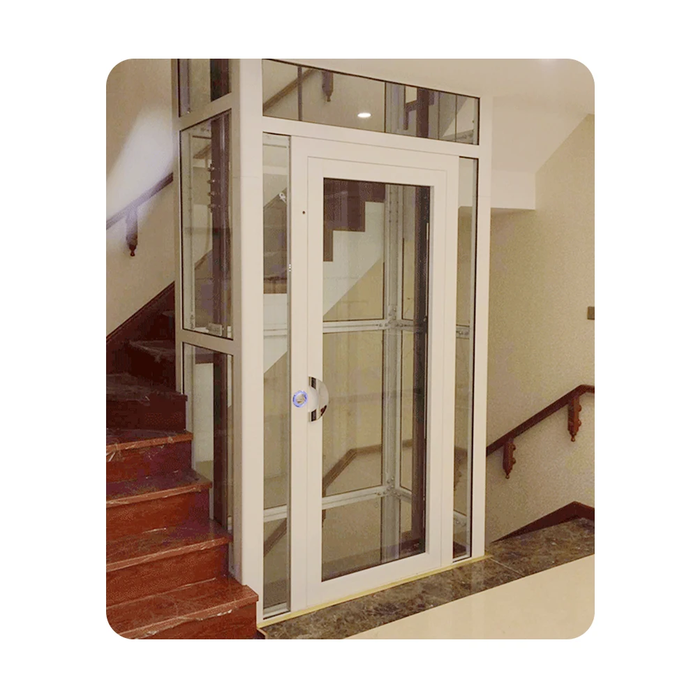 Stiltz Modern Hotel Small House PVC AC Passenger Elevator Stainless Steel Lightweight 320kg/400kg/450kg Capacity Cost-Effective