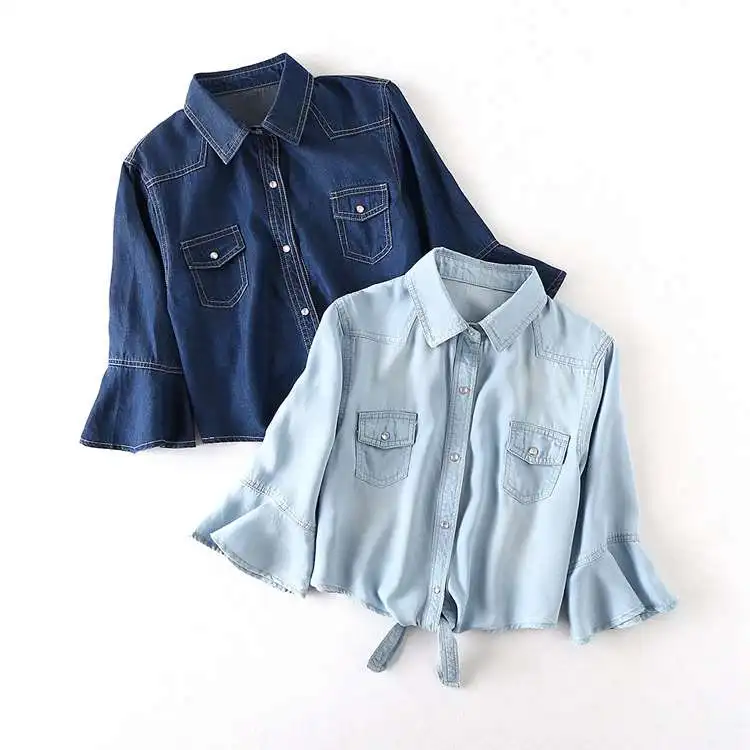 Buy Jeans Shirt For Woman Denim,Denim 