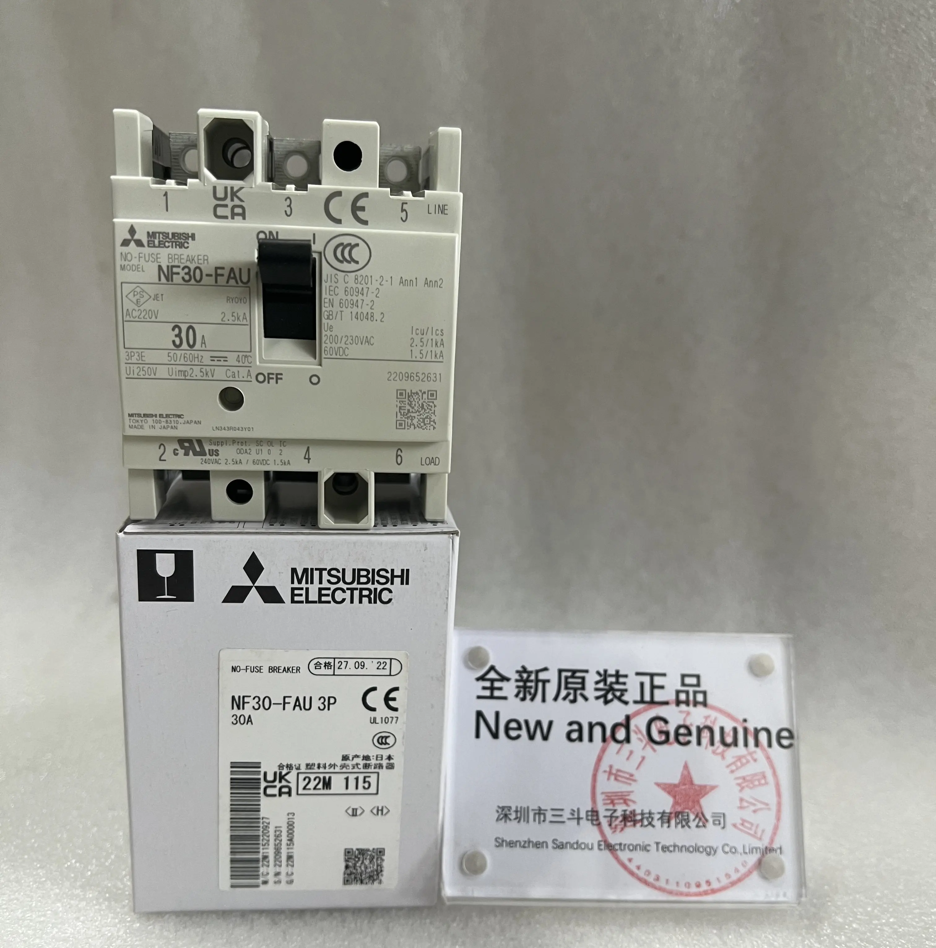Mitsubishi No-Fuse Breaker NF30-FAU 3P 30A Mitsubishi No-Fuse Breaker NF30-FAU 3P 30A