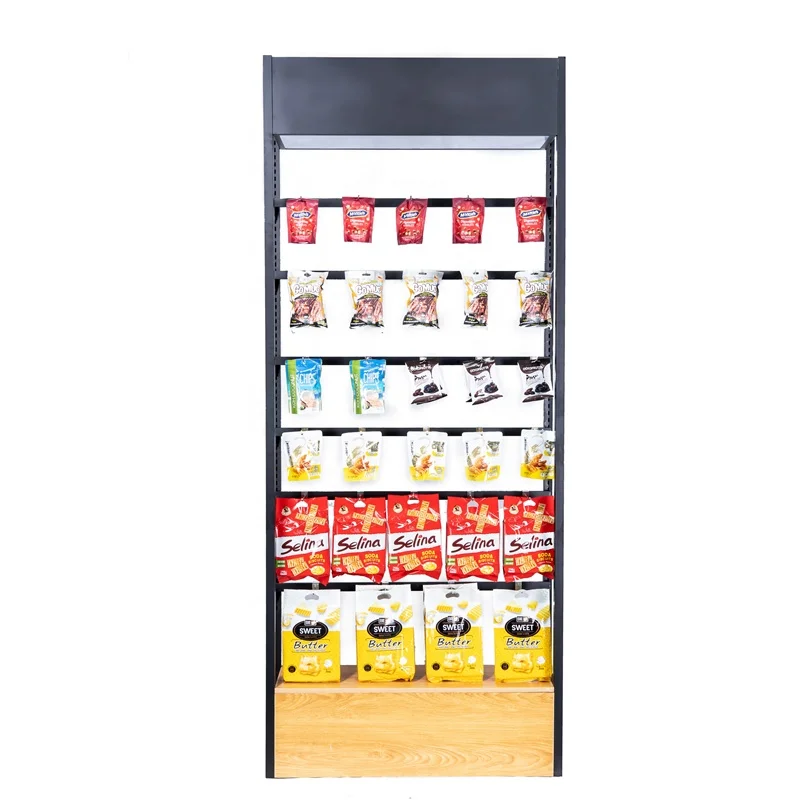 Multipurpose Wire Mesh Metal Rack Retail Stores Hook Drink Snacks Potato Chips Display Rack