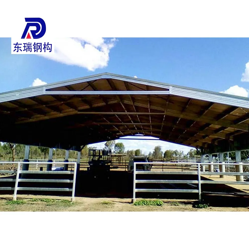 Modern Cow Shed Design Light Steel Structure Dairy Cattle Farm Building
