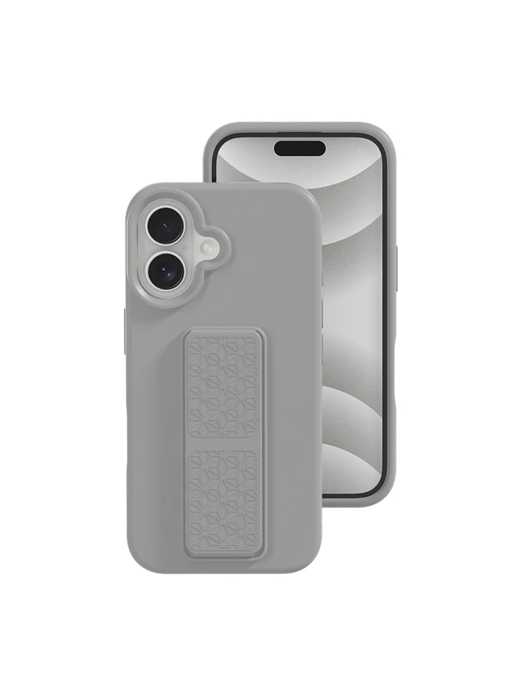 Laudtec Vente en gros housse de téléphone en silicone avec support, toucher agréable pour la peau, en silicone liquide, avec support pour iPhone 16 17