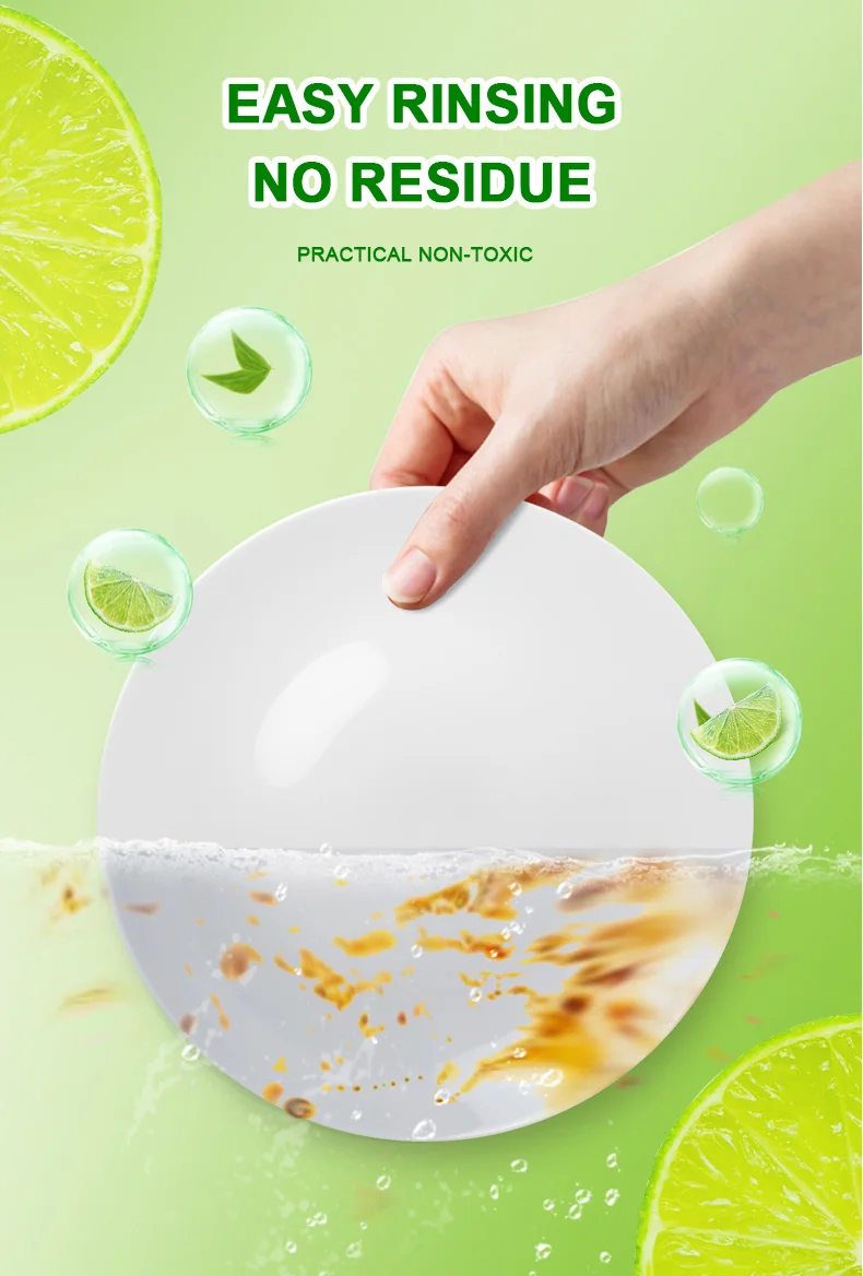 EASY RINSING; NO RESIDUE. PRACTICAL NON-TOXIC