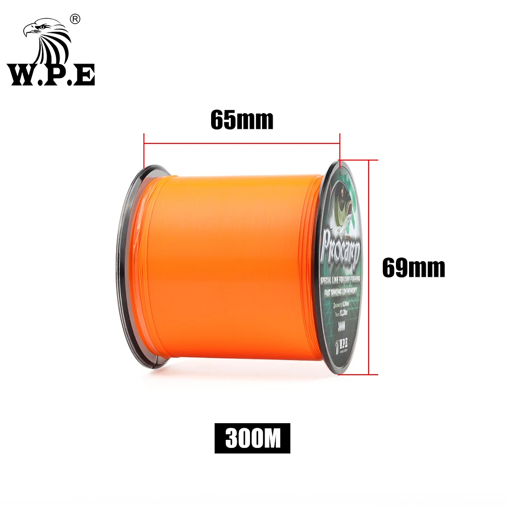 W.P.E 300m Carp Fishing Line 0.25mm-0.40mm