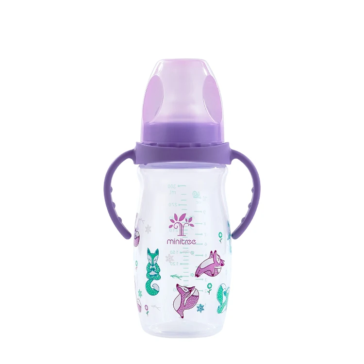 Minitree Factory Direct Sales 10oz BPA Free PP Baby Feeding Bottle With Food Grade Nipple for Newborns