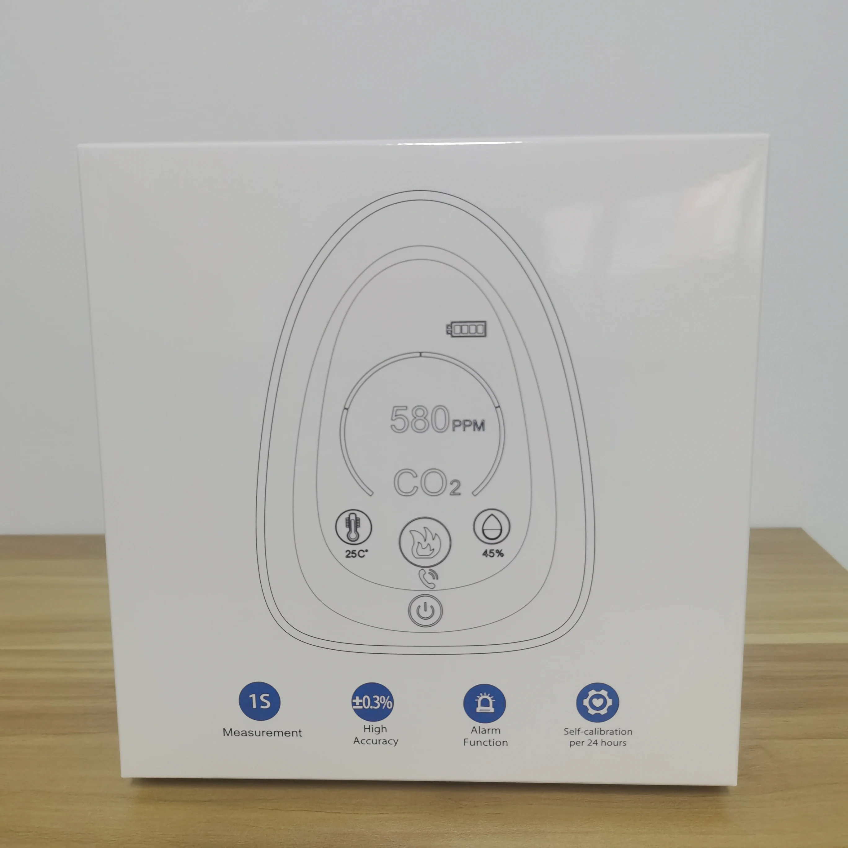 Carbon Dioxide Monitor Indoor Air Quality Monitor Wall-mounted Co2 ...