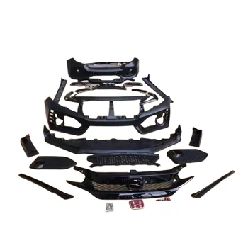 Body Kit Front Rear Bumper Assembly Grille For Civic 10th Upgrade Type-R Style Side Skirt Engine Hood Spoiler Exterior Part