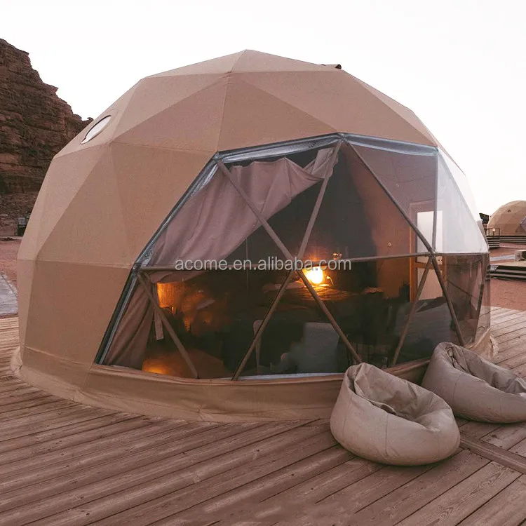 Acome 8m Diameter Geodesic Dome Steel Structure Camping Tent Custom ...