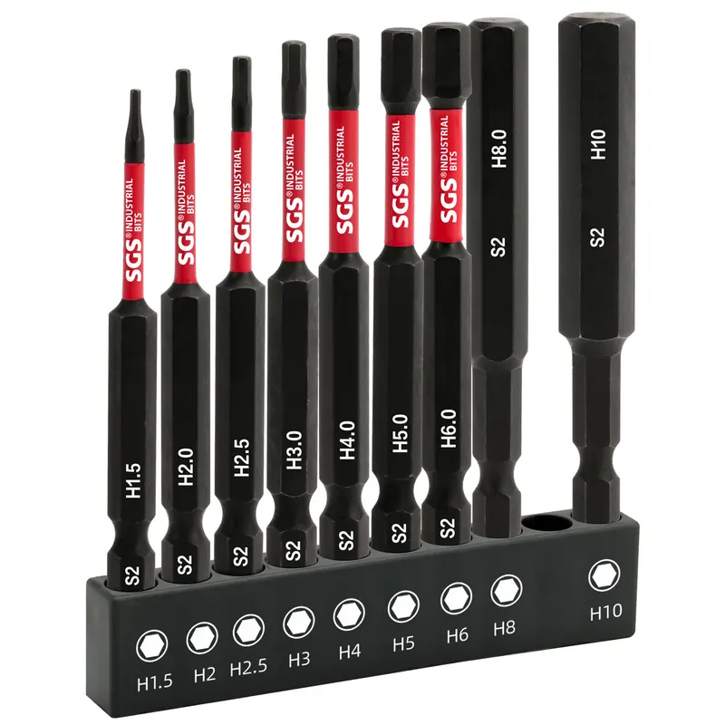 MOYOTEC 9PCS Source Factory 50mm Impact Screwdriver Bit Set 1/4 Hexagon Screwdriver Bit Multifunctio