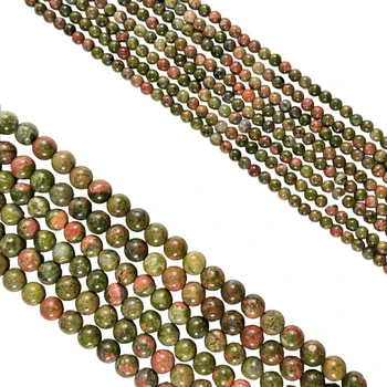 Showcase personality Textured Chic Collection Round Beads 4mm 6mm 8mm 10mm 12mm Loose Beads Unakite Jasper For Commemorative