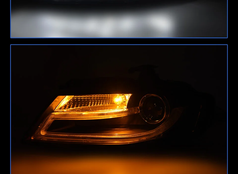 AKD Car Styling for A4 Headlights 2009-2012 A4L B8 Sedan Headlight DRL Hid Head Lamp Angel Eye Bi Xenon Beam Accessories