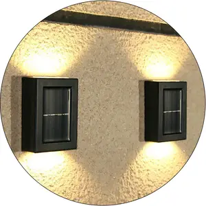 Vertak Solar Garden Wall Light Outside Waterproof Ip65 Outdoor up and Down Led Wall Light With 2 Lamp Beads