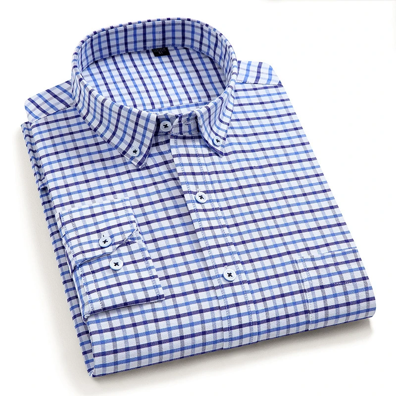 2020 Ready to Ship Custom Shirts Printed Colorful Long Sleeve Plaid  Striped Man Shirts