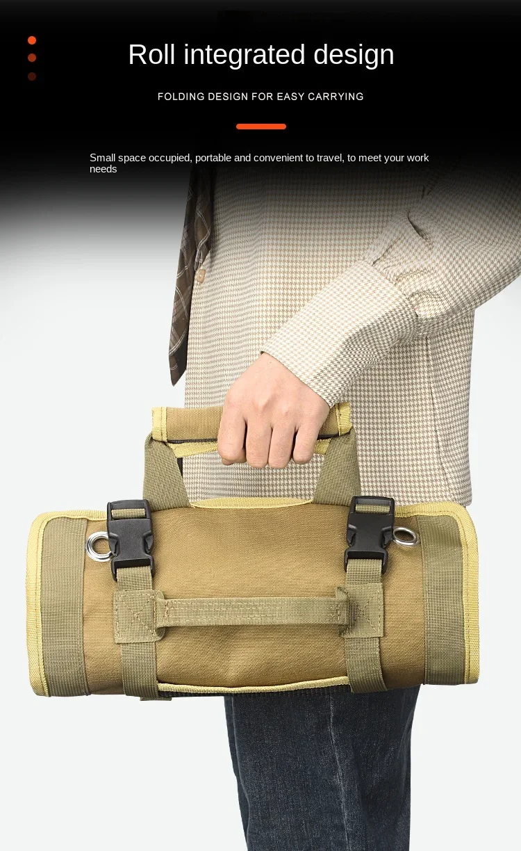 Portable Customized Multi-Pocket Tool Bag Craftsman Kit Storage Electrician Tool Roll Bag