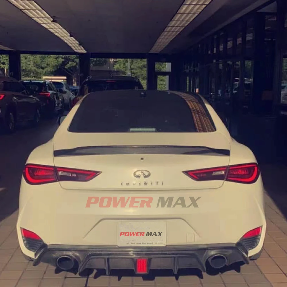 Carbon Fiber Rear Diffuser For Infiniti Q60 2 Doors Rear Bumper Spoiler