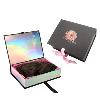 High-End Pink Folding Gift Box Portable Cardboard Packaging for Clothing Shirts Cosmetics Wigs