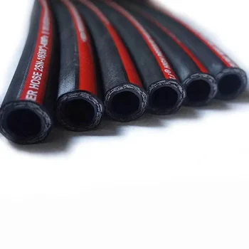 High pressure high temperature hot water and steam pipe Cotton thread braid reinforced rubber hose