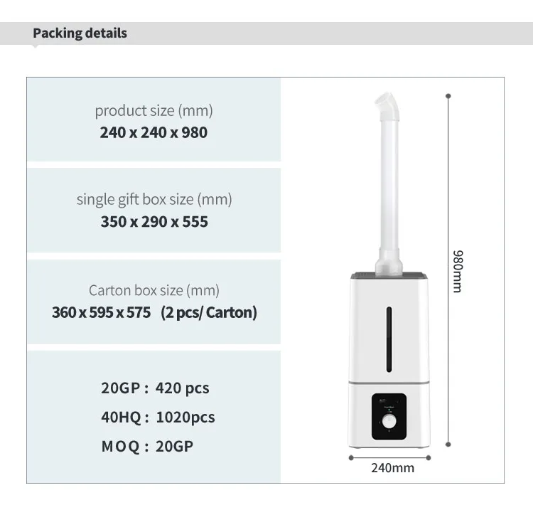 13L Ultrasonic Humidifier Industrial Commercial Sterilization And Constant Humidity Large Fog Volume Disinfection Atomizer