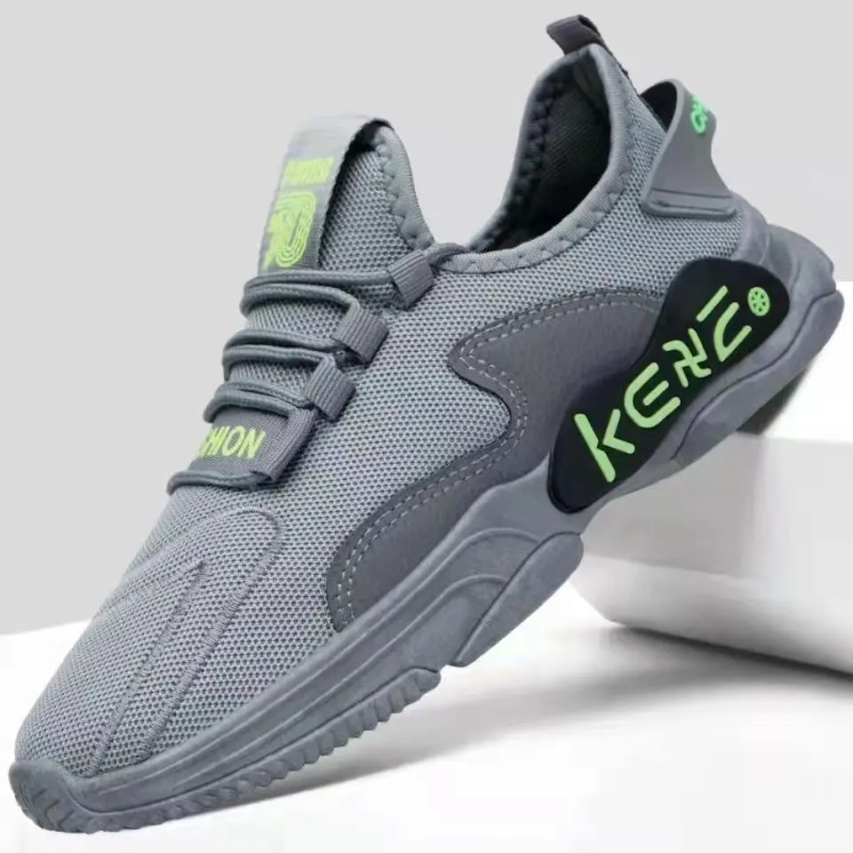 Breathable Black Casual Mesh Sneakers for Men OEM