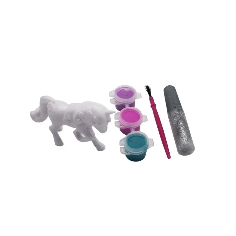 2024 nieuw dierenspelset promotie speelgoed plastic kind mini schoolspullen set DIY schilderen set speelgoed