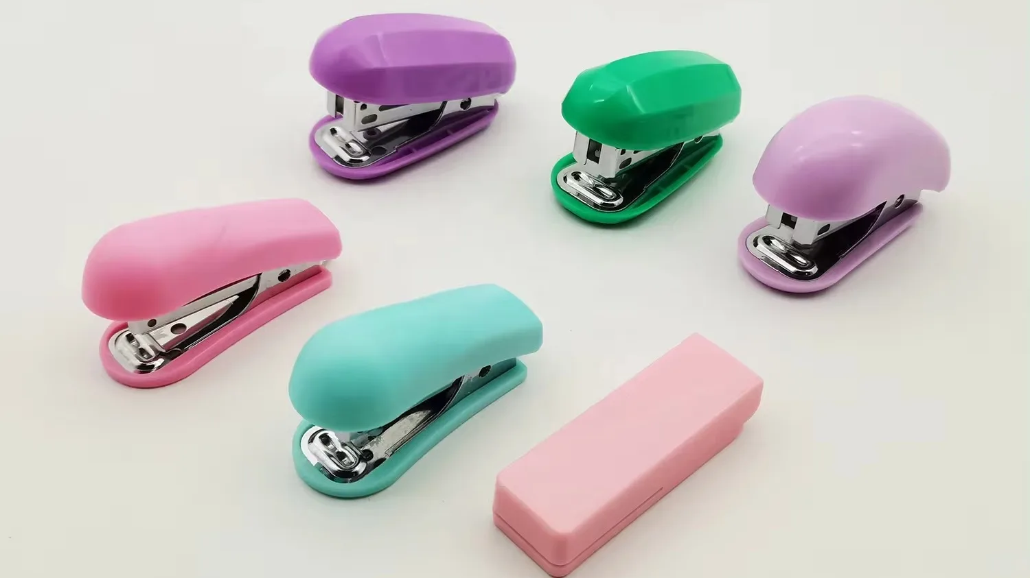Mini Stapler With Staples - Small Transparent Stapler, 25 Sheet Capacity, Includes 640 Staples & Remover
