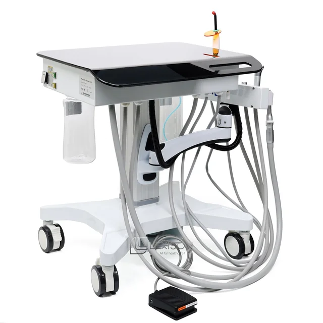 Lexison PDC-GUP 302S High Quality Small Portable Multi function Mobile Electropneumatic Dental Tool Trolley Cart