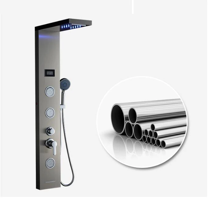 Bath Room Digital Generator Seven Colors Computer Termothatic Control Led Shower Panel
