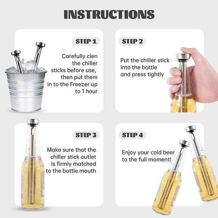 Promotional Product Beer Accessories Beer Chiller Stick Stainless Steel