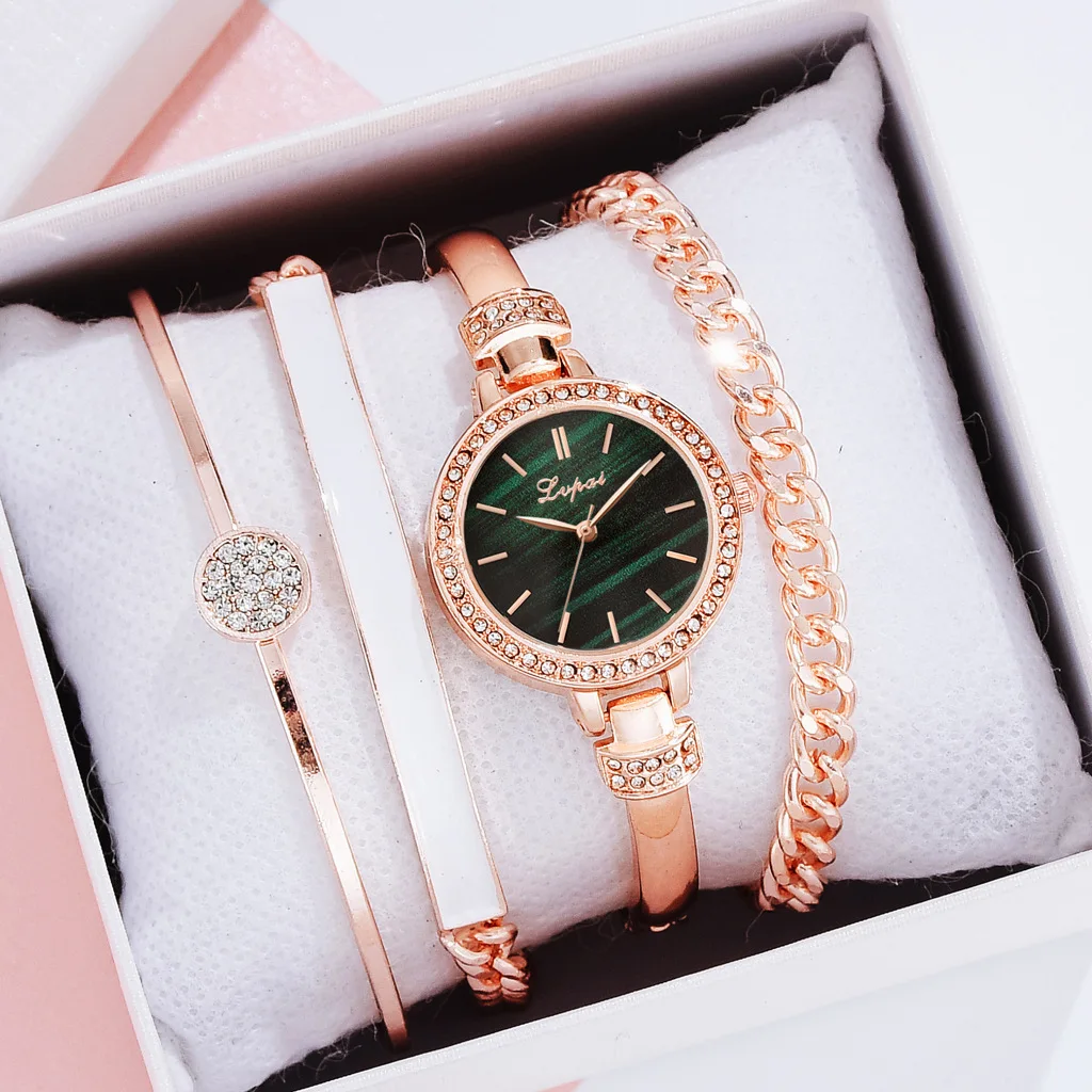 Buy Clastyle Watch and Bracelet Set for Women Rhinestone Slim Ladies Wrist  Watch Set Mother of Pearl Ladies Bangle Watches Jewellery and Watches Gift  Set Online at desertcartINDIA
