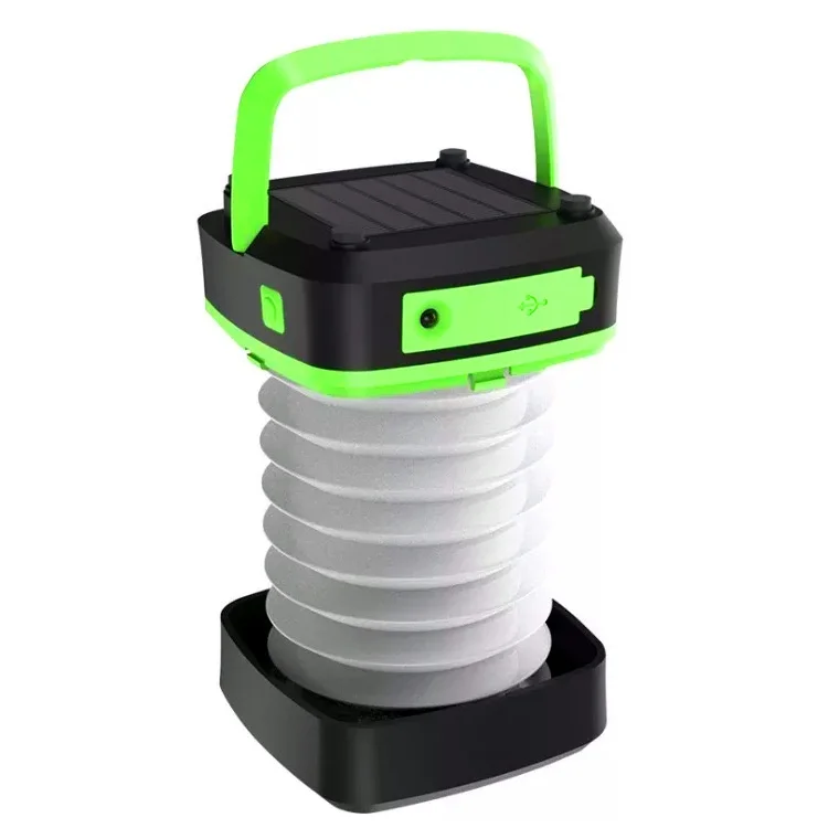 Solar LED Camping Lantern Foldable USB Rechargeable ABS Tent Light Portable Hanging Lamp for Outdoor Emergency OEM - detail 6