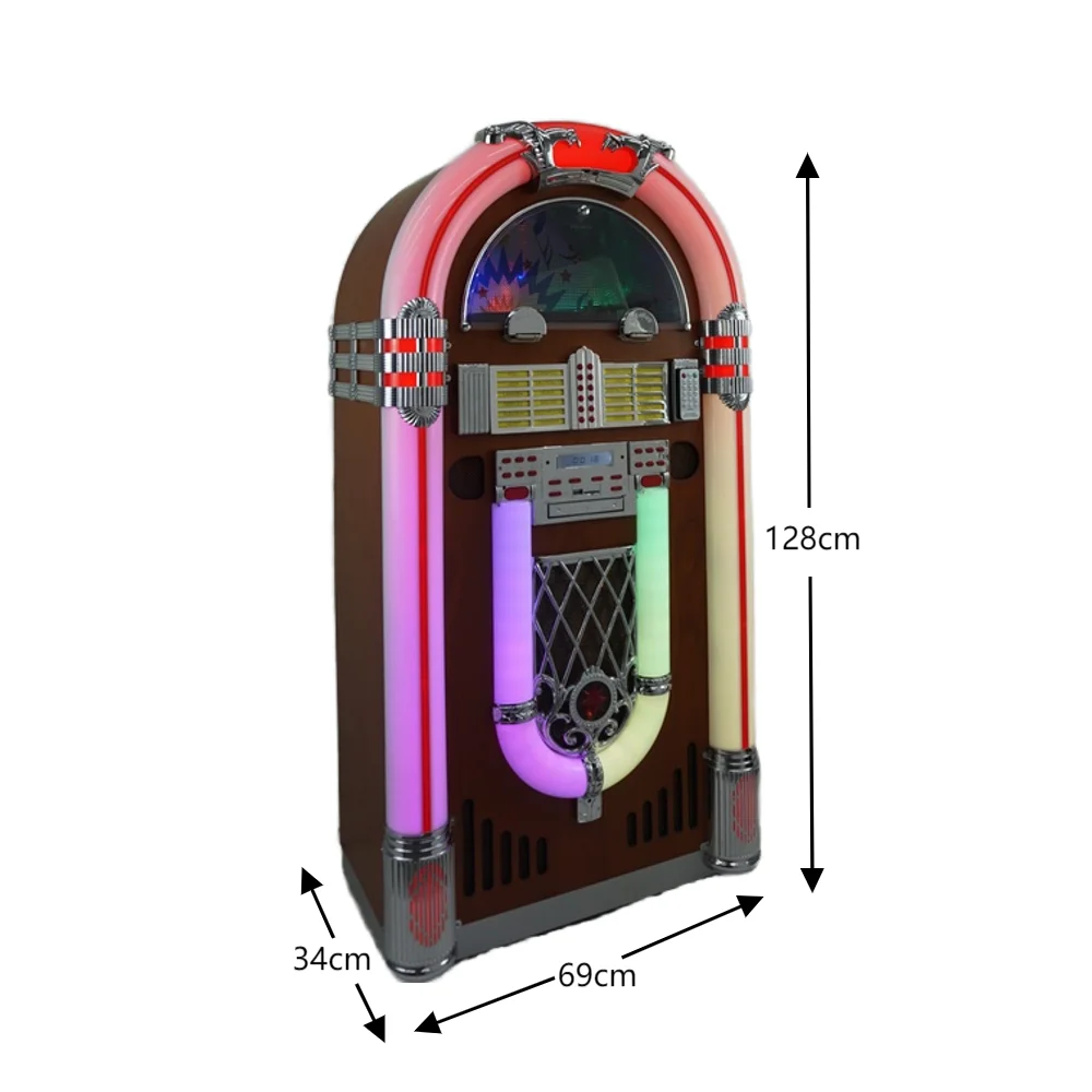 American Retro Style Digital Jukebox with Vinyl Playback