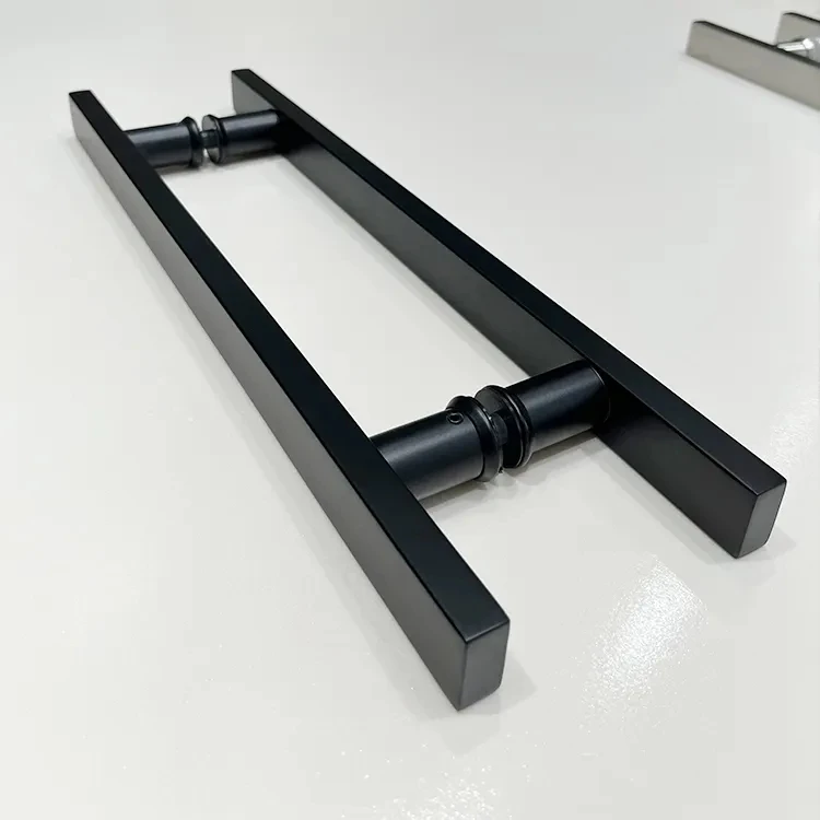 H Type Stainless Steel Sliding Door Handle Bathroom Hotel Shower Glass