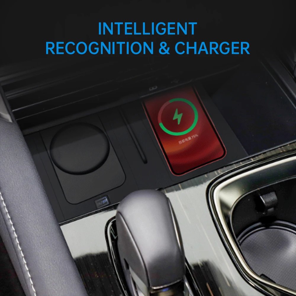 cigarette lighter wireless charger Wireless Charger for BYD Song Plus 2021-2023 LHD/RHD 15W Cigarette Lighter  Mobile Phone Holder with Fast Charging