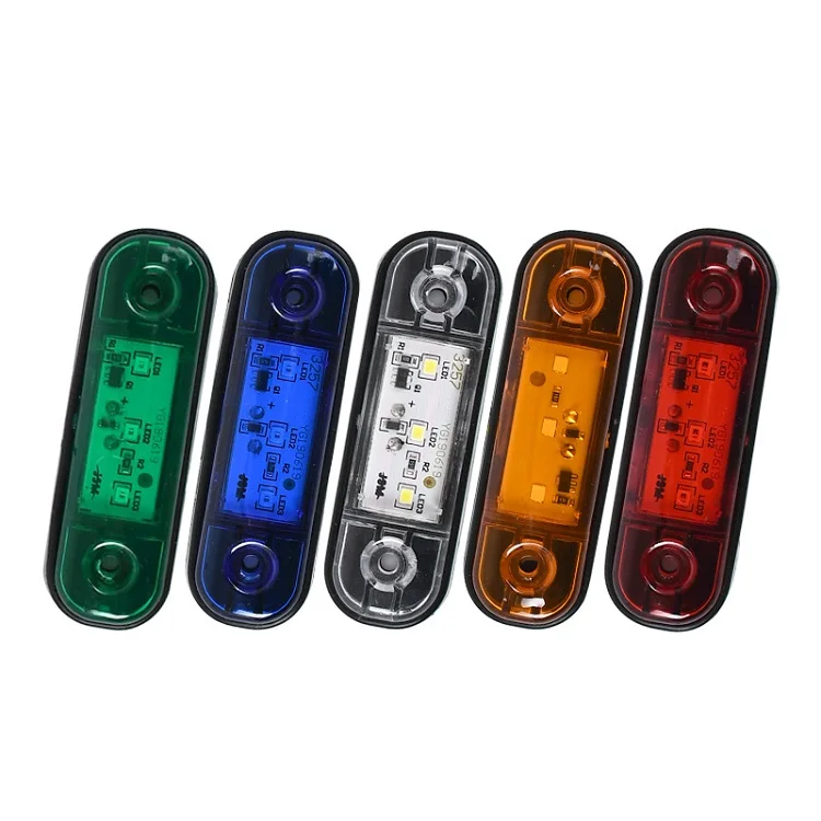 Led Amber Red White Green Blue Truck Side Marker Light 12-24v Universal Voltage  5