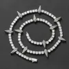 Collar de oro blanco de 24 pulgadas (60,96 cm de largo)