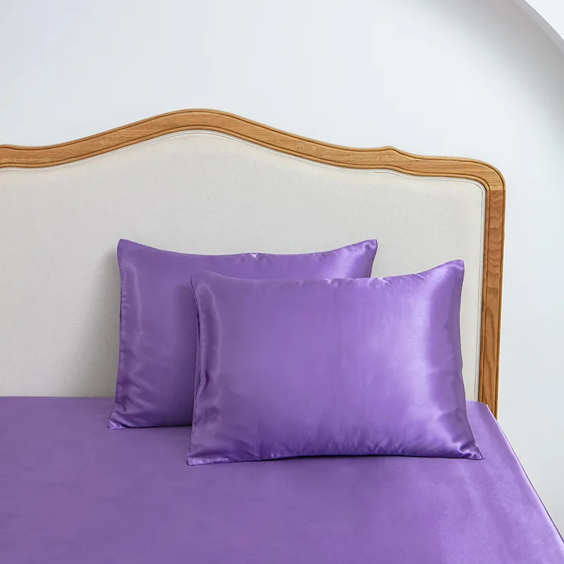 Custom Design Satin Polyester Pillowcase Manufacturer Silky Pillow Case