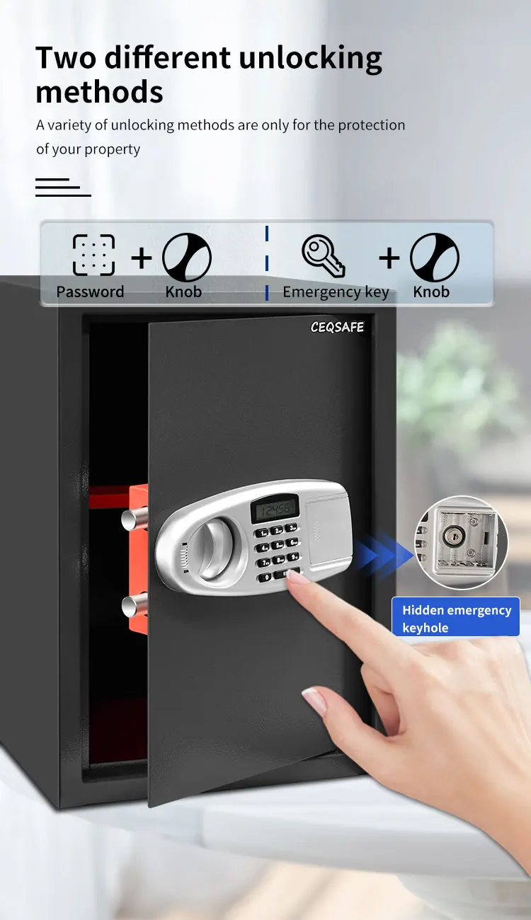 CEQSAFE Factory Price Intelligent Metal Hotel Safety Box Digital Electronic Safe Box Mini Safe supplier