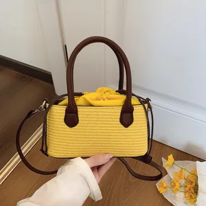 2026 Lady Luxury Colorful Handbag Multi Functional Worn Shoulder Style Drawstring Opening Portable PU Women's Bag Basket Bag