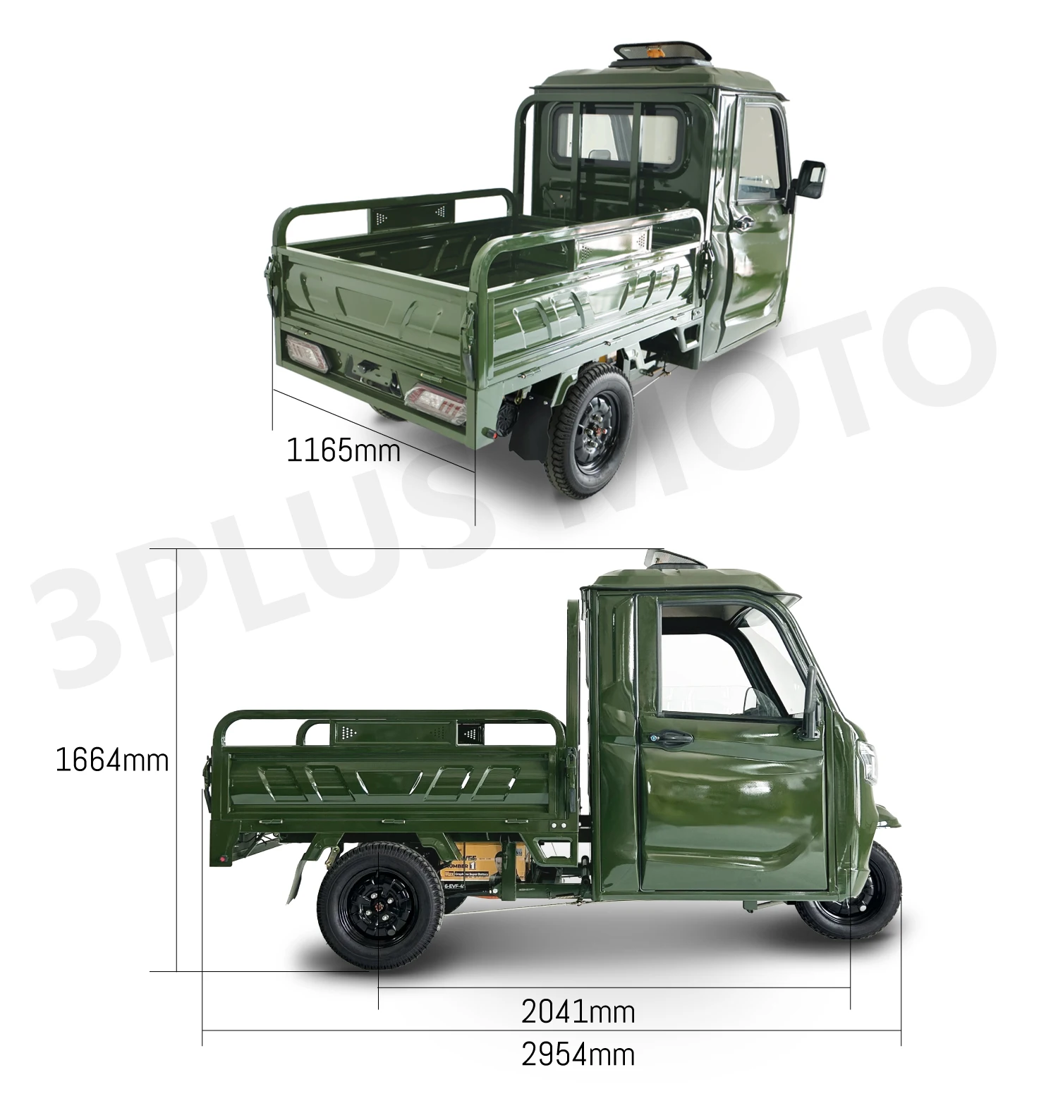 EEC 3000W Cargo Trike - Long Range Tuk Tuk for Adults