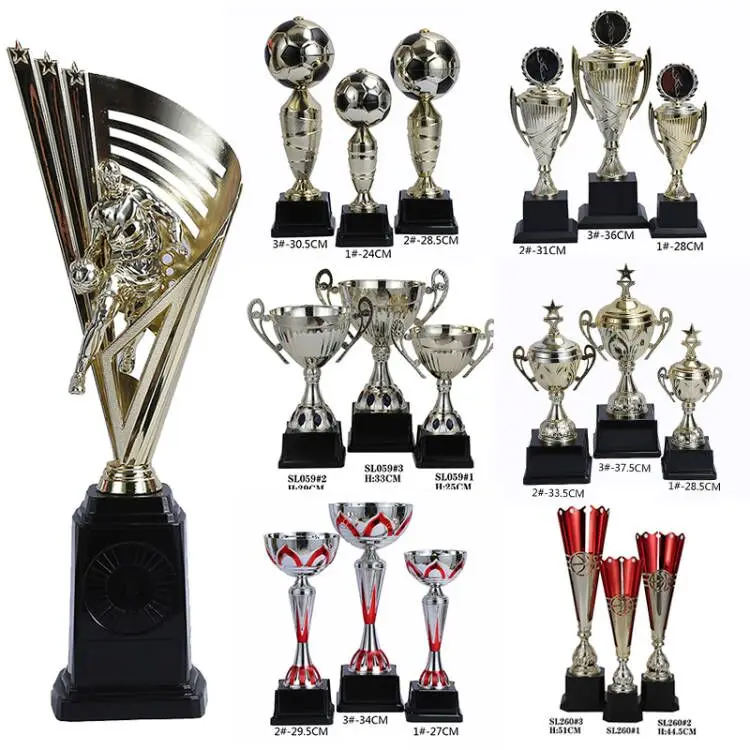 Yiwu Collection Metal Cup and Plastic Stem Trofeo Medaglia E Targhe Trophy Tennis Davis Cup Cup Winner